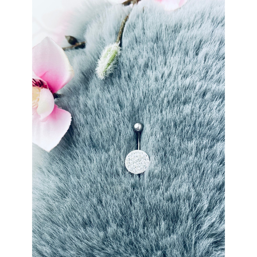 Kreis Bauchnabelpiercing Silber 925 Piercingschmuck Banana mit Zirkonia