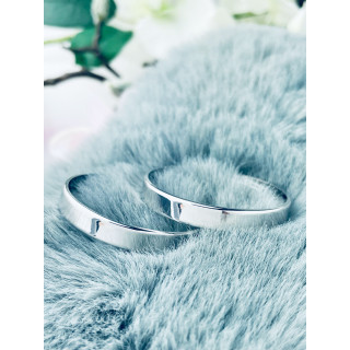 Srebrne kolczyki duże koła szerokie okręgi