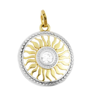 Złoty wisiorek zawieszka słońce