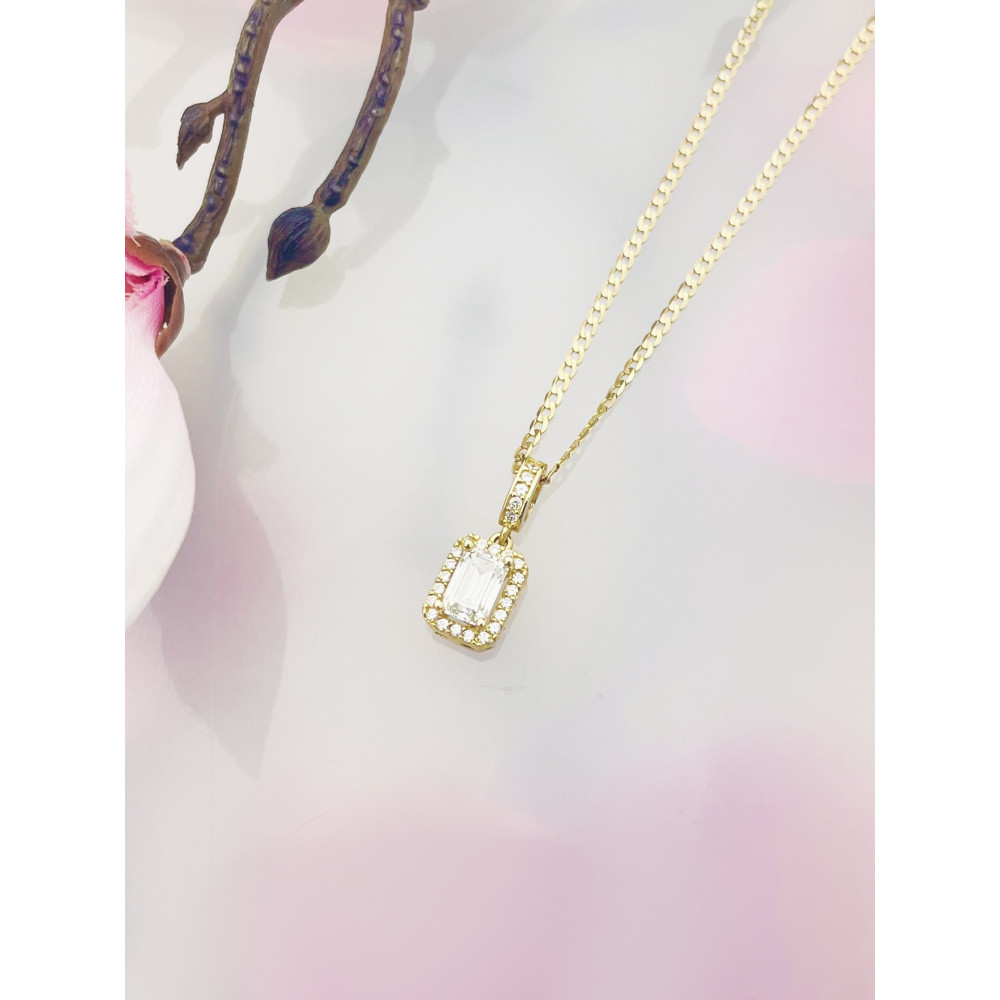 Anhänger Kettenanhänger Gelbgold Goldanhänger 585er 14KT mit Zirkonia