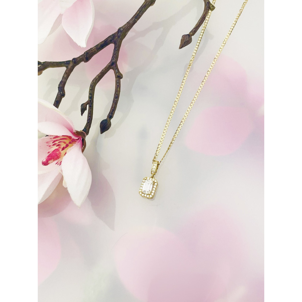 Anhänger Kettenanhänger Gelbgold Goldanhänger 585er 14KT mit Zirkonia