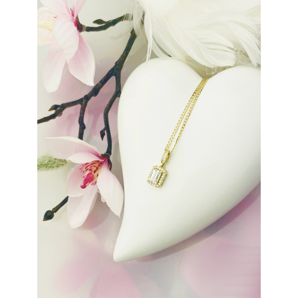 copy of Złoty wisiorek zawieszka rozeta ażurowa