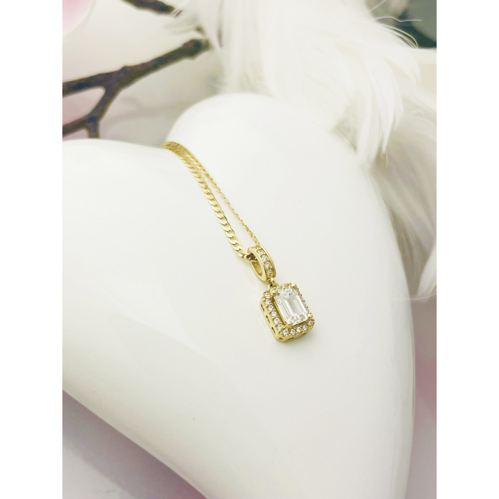 Anhänger Kettenanhänger Gelbgold Goldanhänger 585er 14KT mit Zirkonia