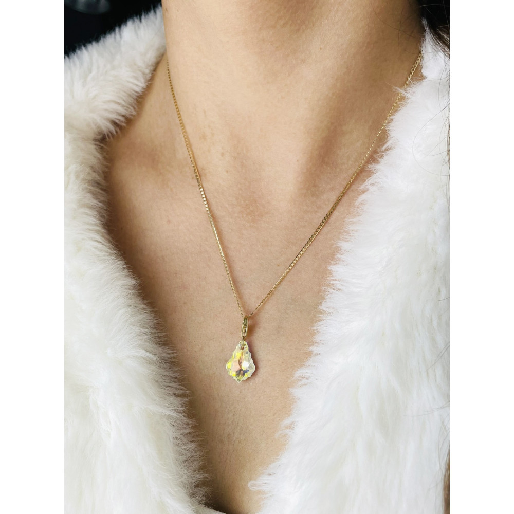 copy of Złoty wisiorek zawieszka rozeta ażurowa