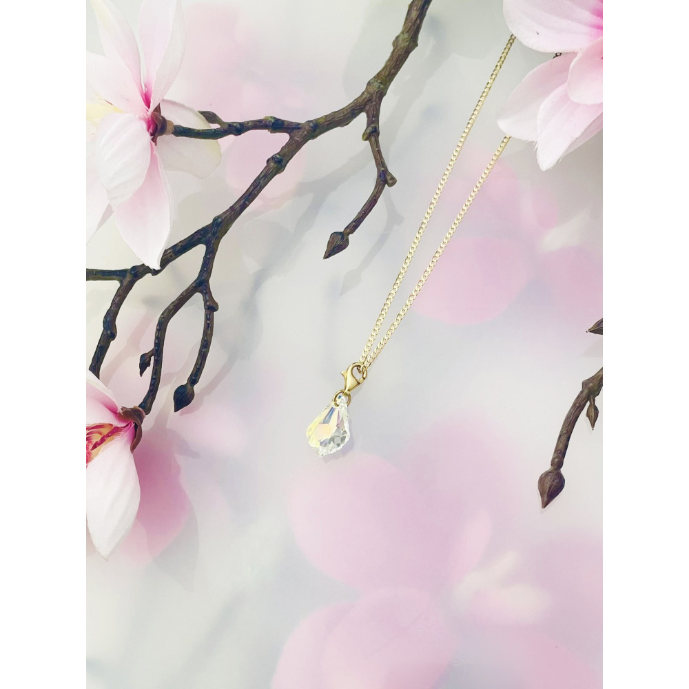 Kristall Anhänger Kettenanhänger Gelbgold Goldanhänger 585er 14KT Charms