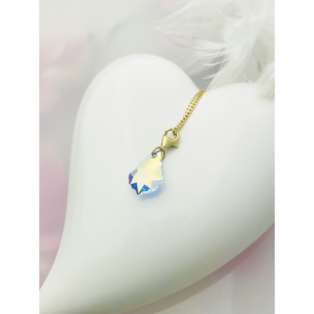 Kristall Anhänger Kettenanhänger Gelbgold Goldanhänger 585er 14KT Charms