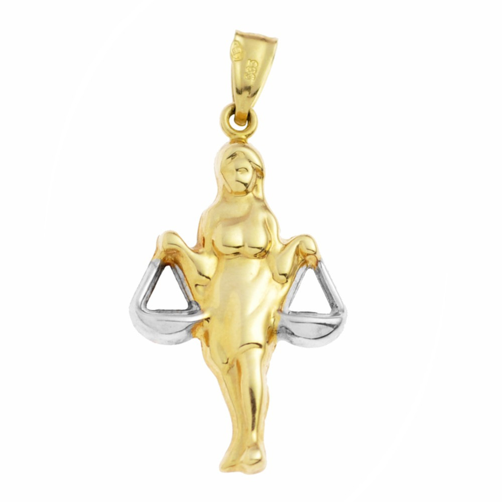 Anhänger Waage Sternzeichen Tierkreiszeichen Horoskop Gold Bicolor