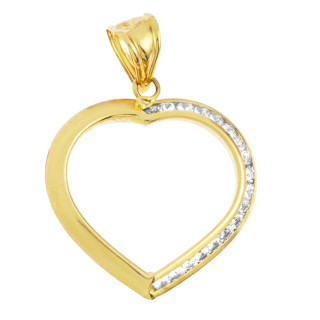 Złoty wisiorek zawieszka serce