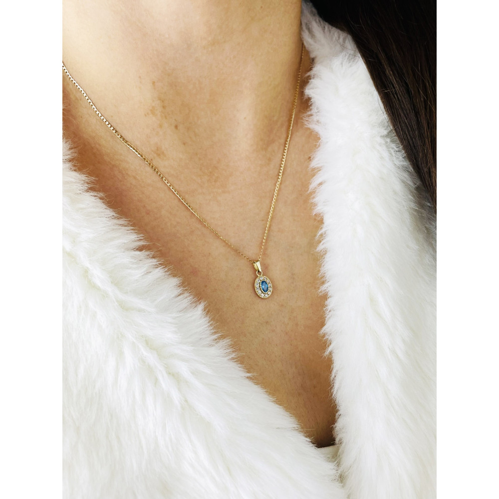 Anhänger Kettenanhänger Gelbgold Goldanhänger 585er 14KT mit Zirkonia