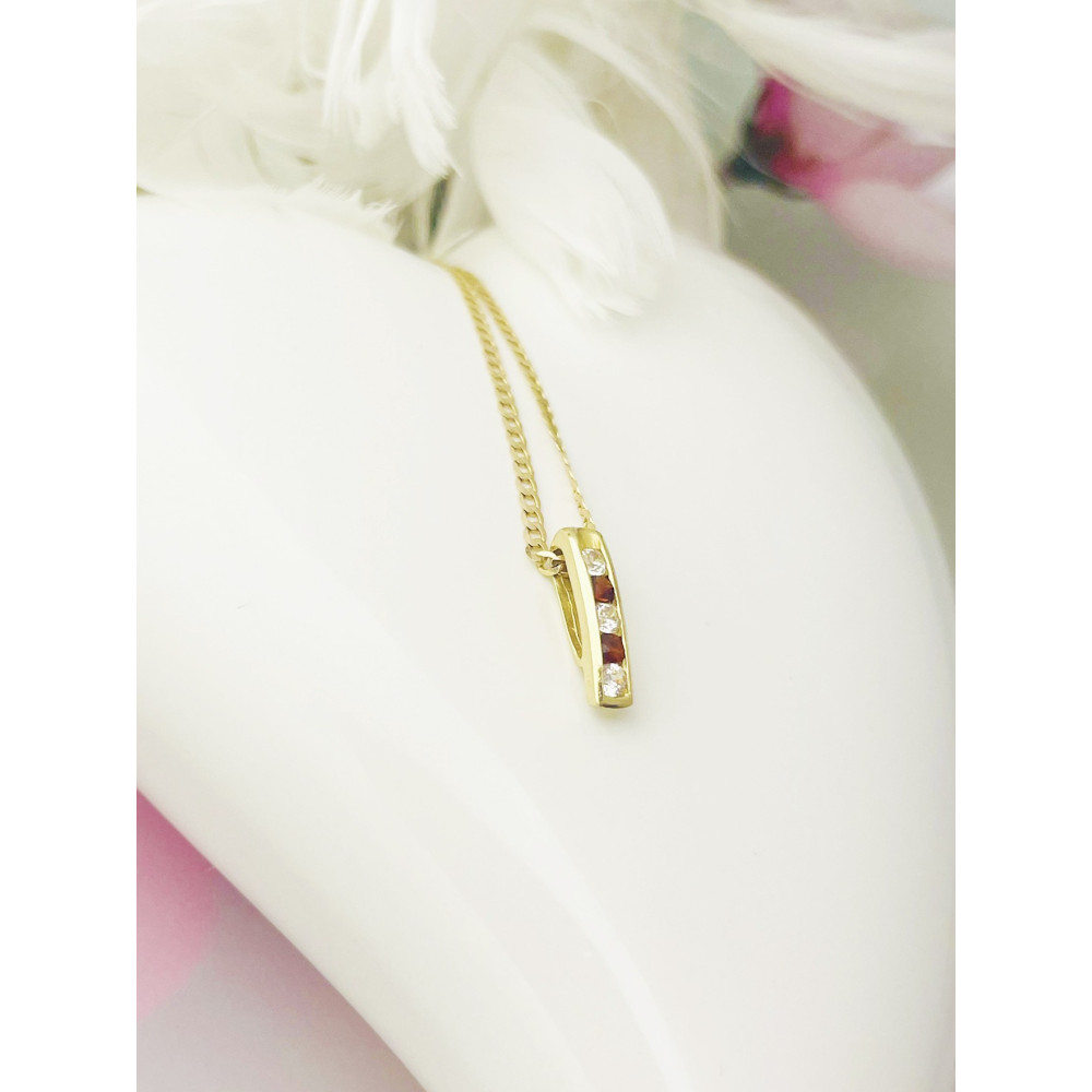 Anhänger Kettenanhänger Gelbgold Goldanhänger 585er 14KT mit Zirkonia