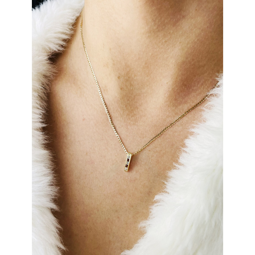 Anhänger Kettenanhänger Gelbgold Goldanhänger 585er 14KT mit Zirkonia