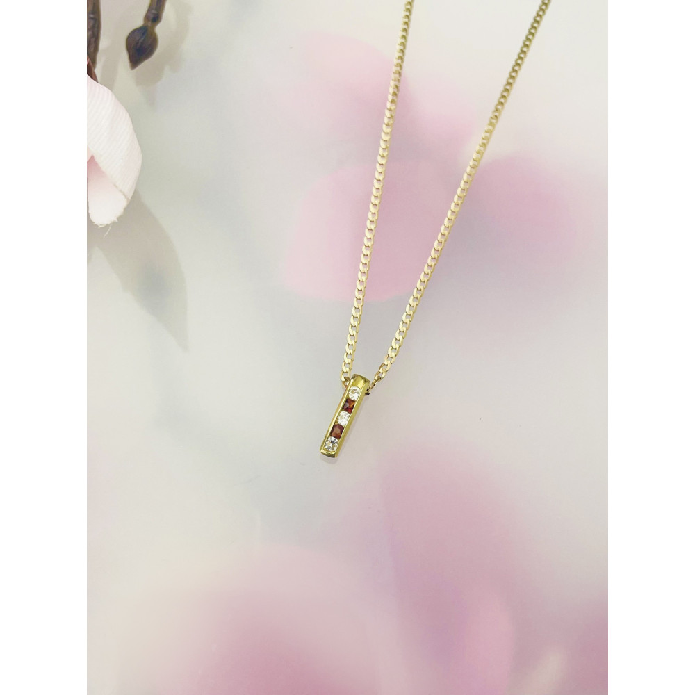 Anhänger Kettenanhänger Gelbgold Goldanhänger 585er 14KT mit Zirkonia