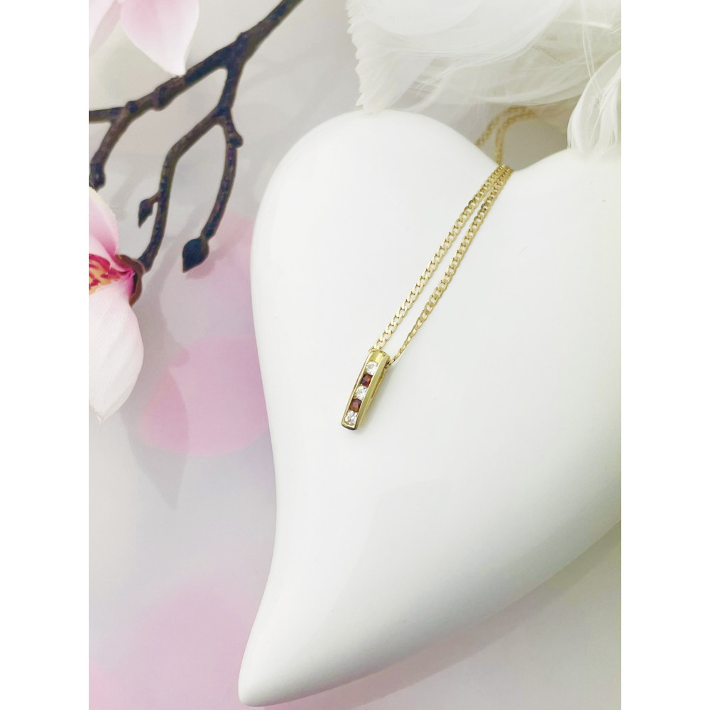 Anhänger Kettenanhänger Gelbgold Goldanhänger 585er 14KT mit Zirkonia