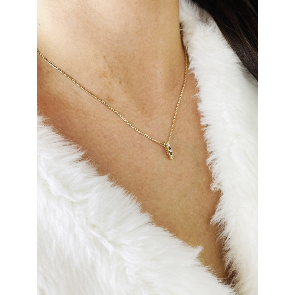 Anhänger Kettenanhänger Gelbgold Goldanhänger 585er 14KT mit Zirkonia