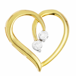 Złoty wisiorek zawieszka serce