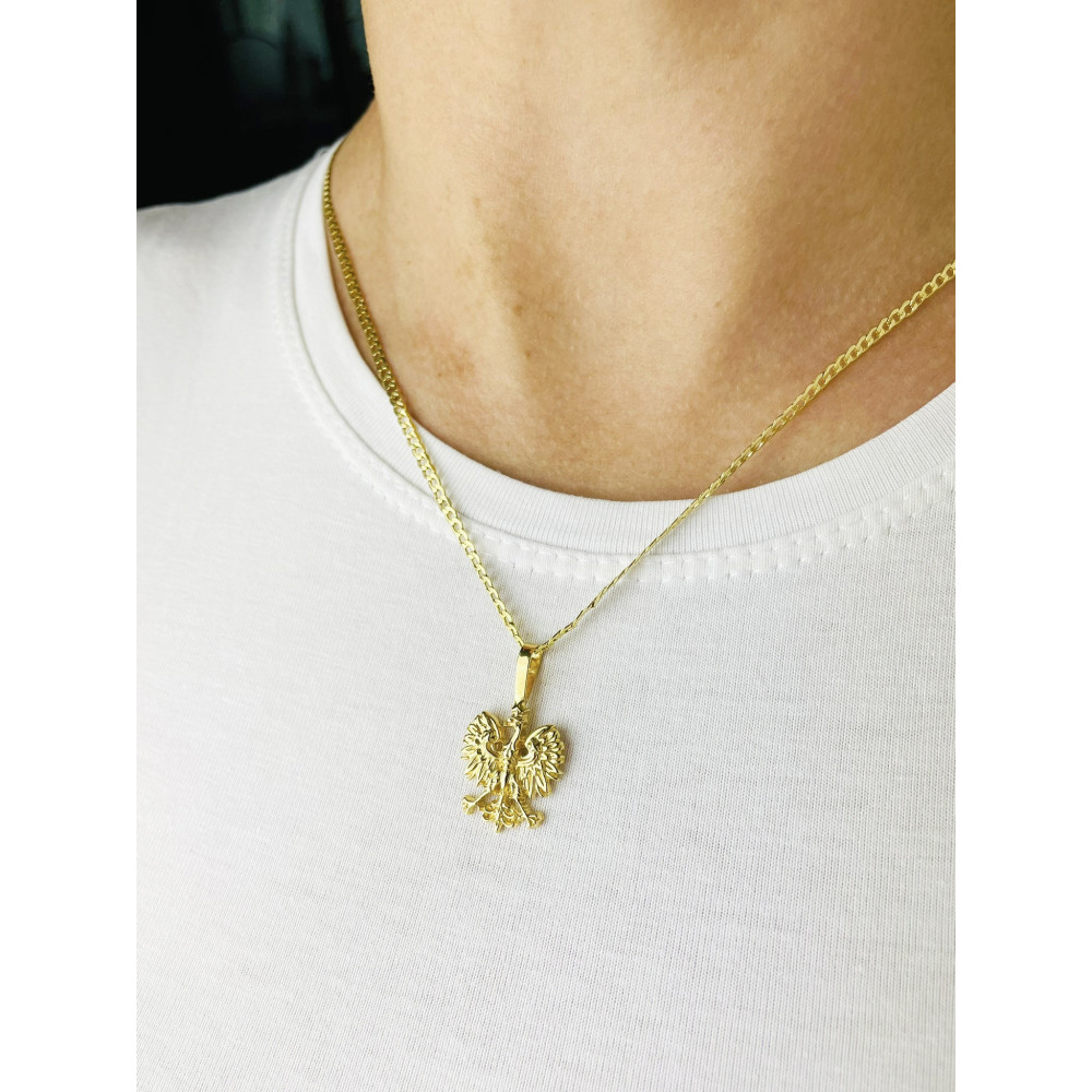 Złoty wisiorek zawieszka Orzeł Godło Polska