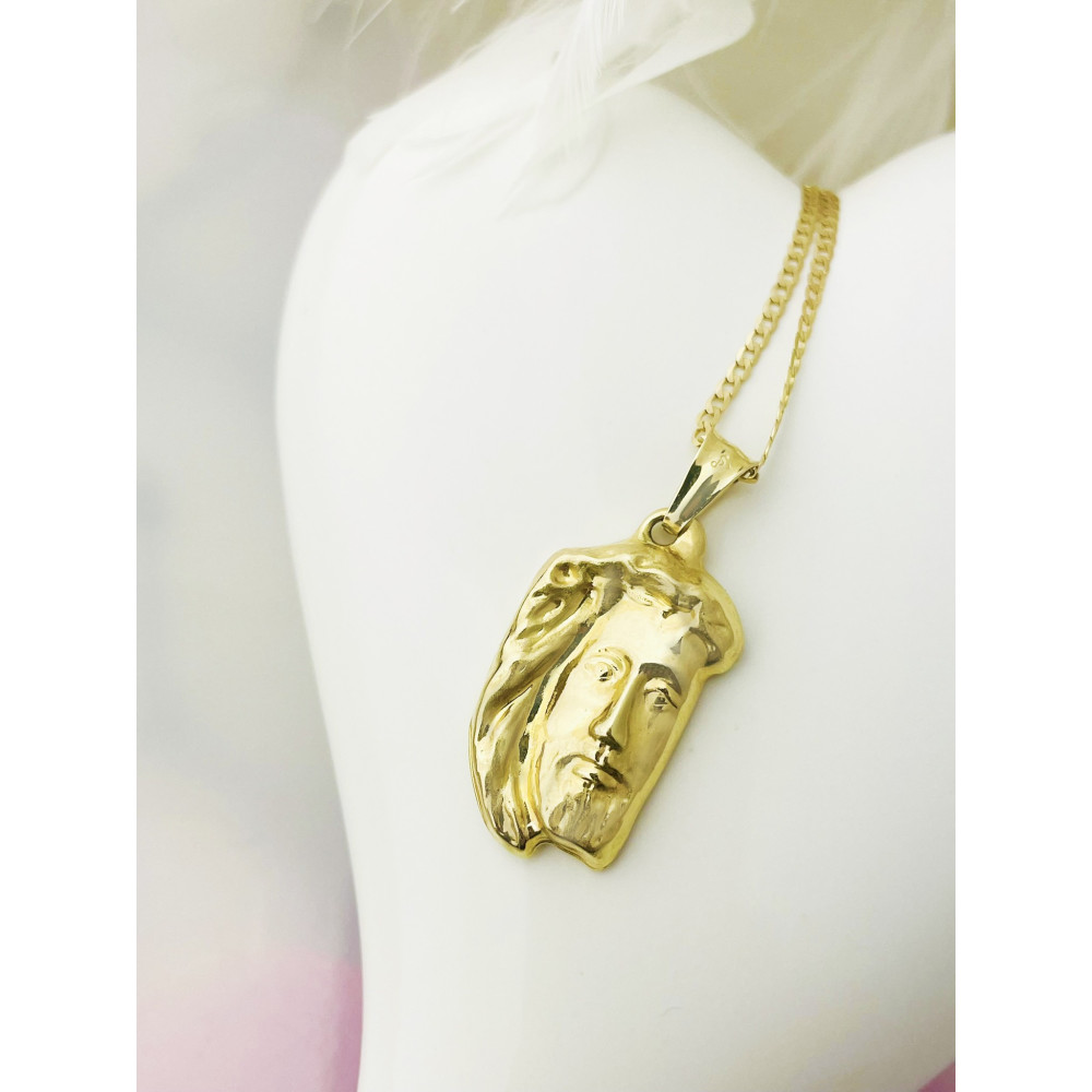 Złoty Medalik Zawieszka Pan Jezus