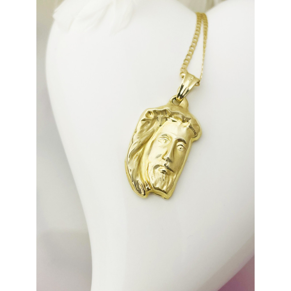 Złoty Medalik Zawieszka Pan Jezus