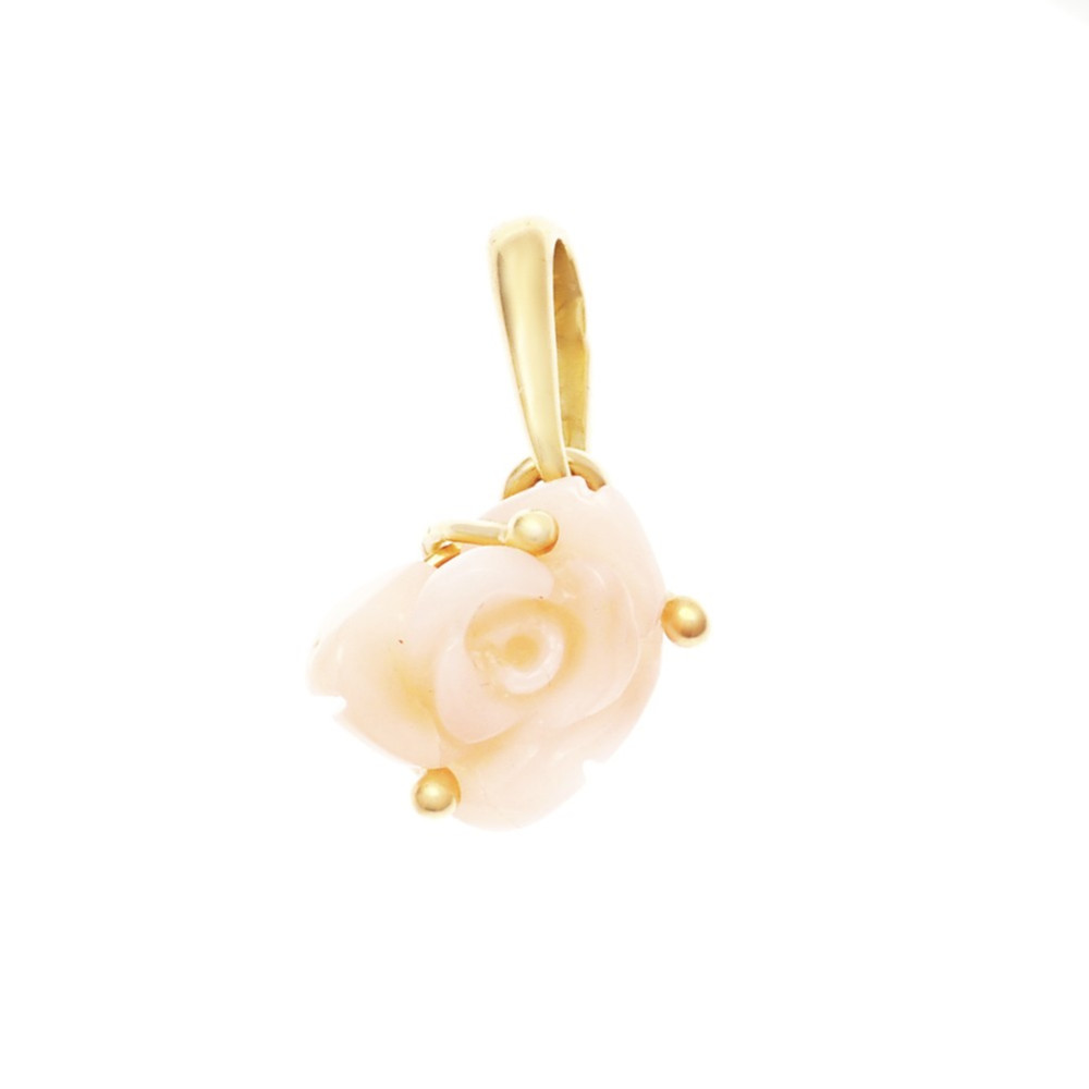 Rose Anhänger Kettenanhänger Gelbgold Goldanhänger 585er 14KT