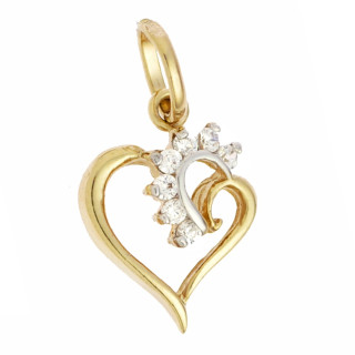 Złoty wisiorek zawieszka serce