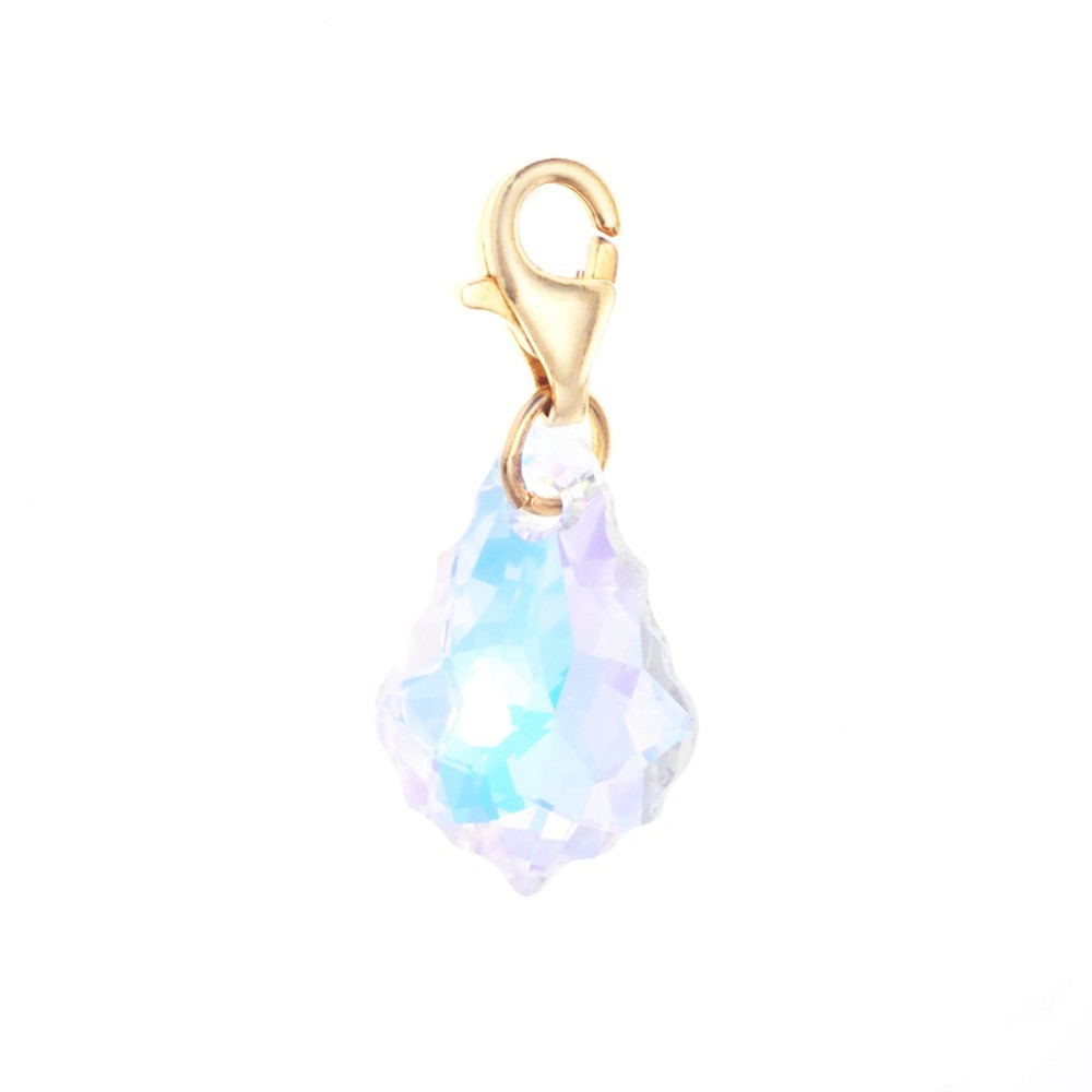 Kristall Anhänger Kettenanhänger Gelbgold Goldanhänger 585er 14KT Charms