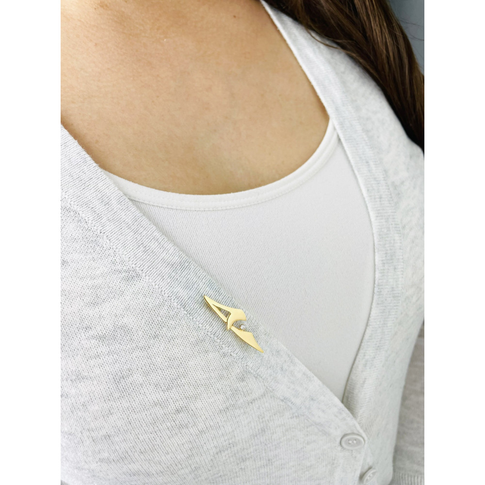 copy of Złote kolczyki przecinki z cyrkoniami