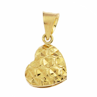 Złoty wisiorek zawieszka serce