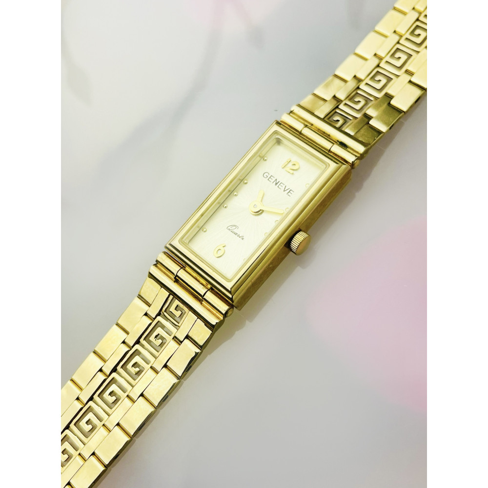 Goldene Uhr Geneve Quartz Gelbgold 585er 14KT