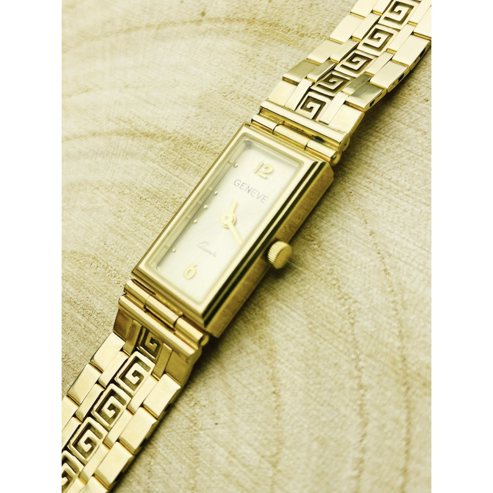 Goldene Uhr Geneve Quartz Gelbgold 585er 14KT