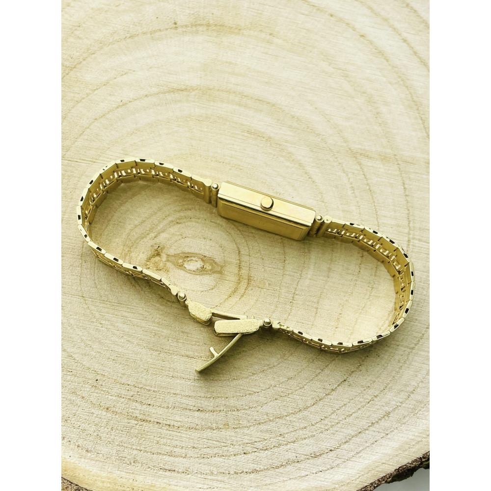 Goldene Uhr Geneve Quartz Gelbgold 585er 14KT