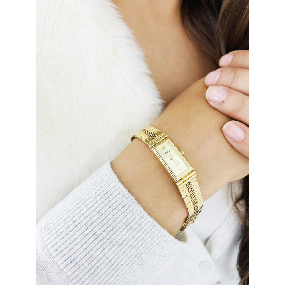 Goldene Uhr Geneve Quartz Gelbgold 585er 14KT