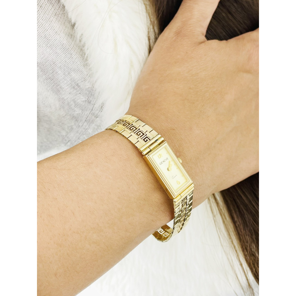 Goldene Uhr Geneve Quartz Gelbgold 585er 14KT