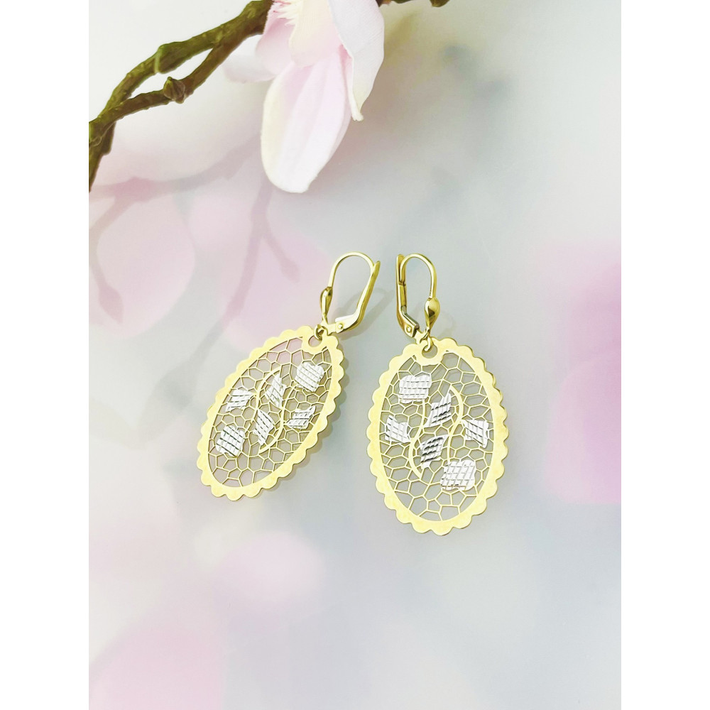 Gold Ohrringe Ohrhänger Ohrstecker Ohrschmuck Paar Gelbgold 585er 14KT