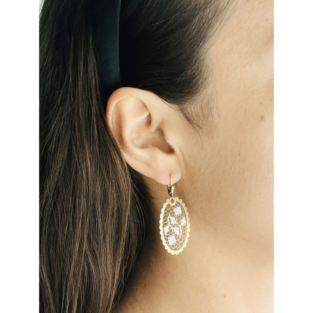 Gold Ohrringe Ohrhänger Ohrstecker Ohrschmuck Paar Gelbgold 585er 14KT