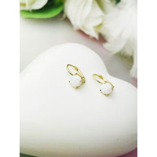 Ball Ohrringe Ohrhänger mit Opal Ohrstecker Ohrschmuck Paar Gelbgold 585er 14KT