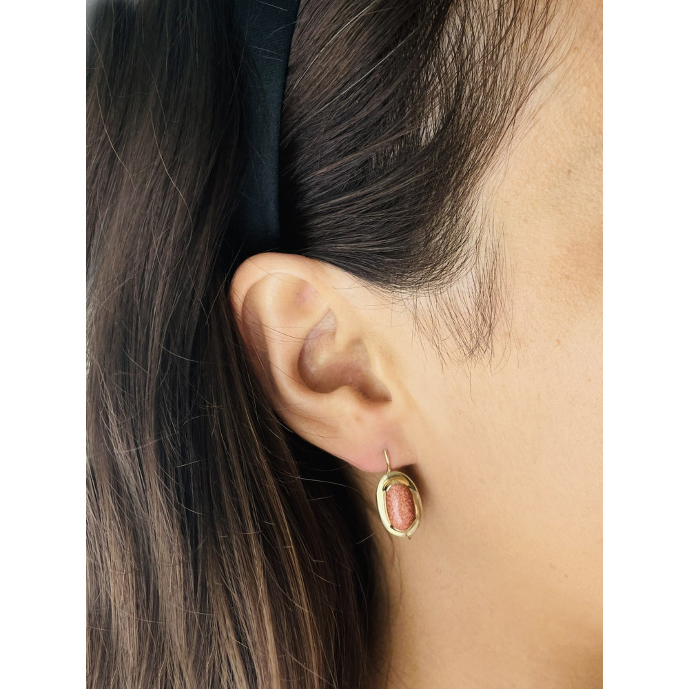 copy of Złote kolczyki kuleczki z cyrkoniami dwukolorowe