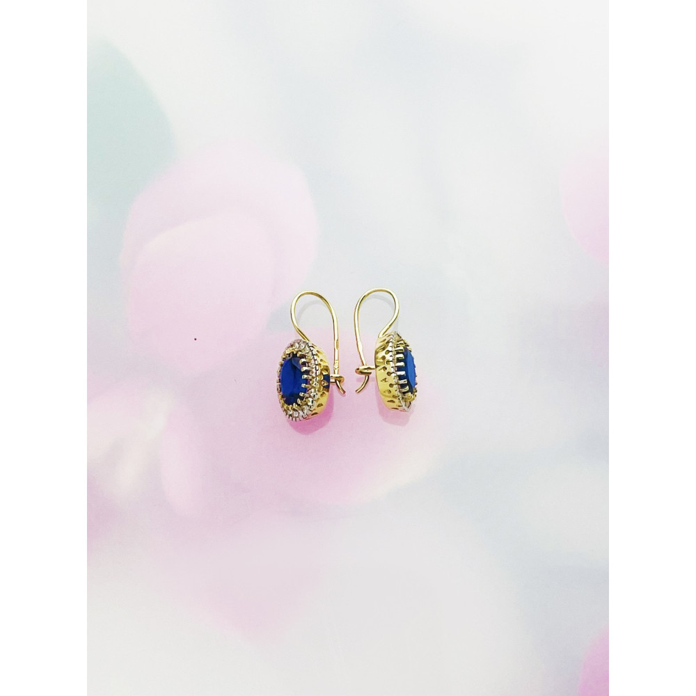 Ohrringe Ohrhänger mit Zirkonia Ohrstecker Ohrschmuck Paar Gelbgold 585er 14KT