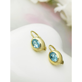 Ohrringe Ohrhänger mit Zirkonia Ohrstecker Ohrschmuck Paar Gelbgold 585er 14KT