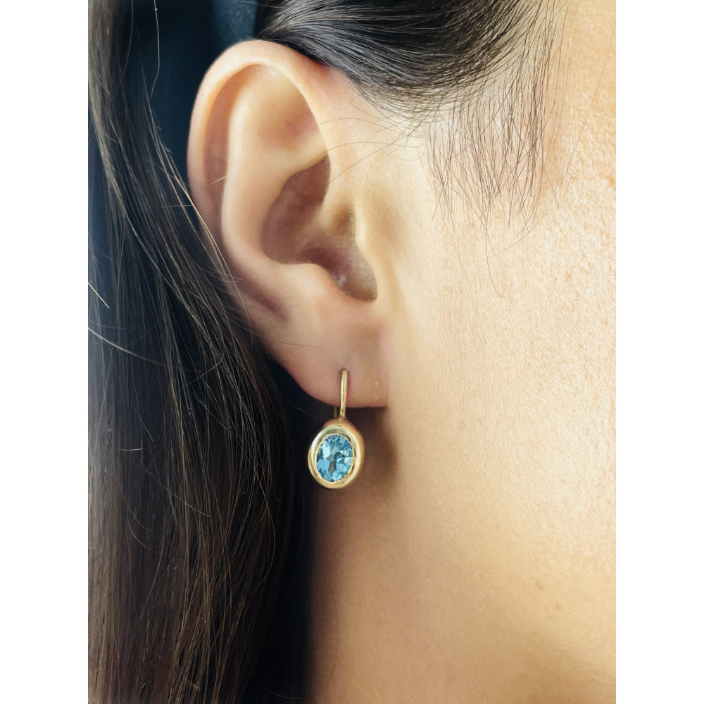 Ohrringe Ohrhänger mit Zirkonia Ohrstecker Ohrschmuck Paar Gelbgold 585er 14KT