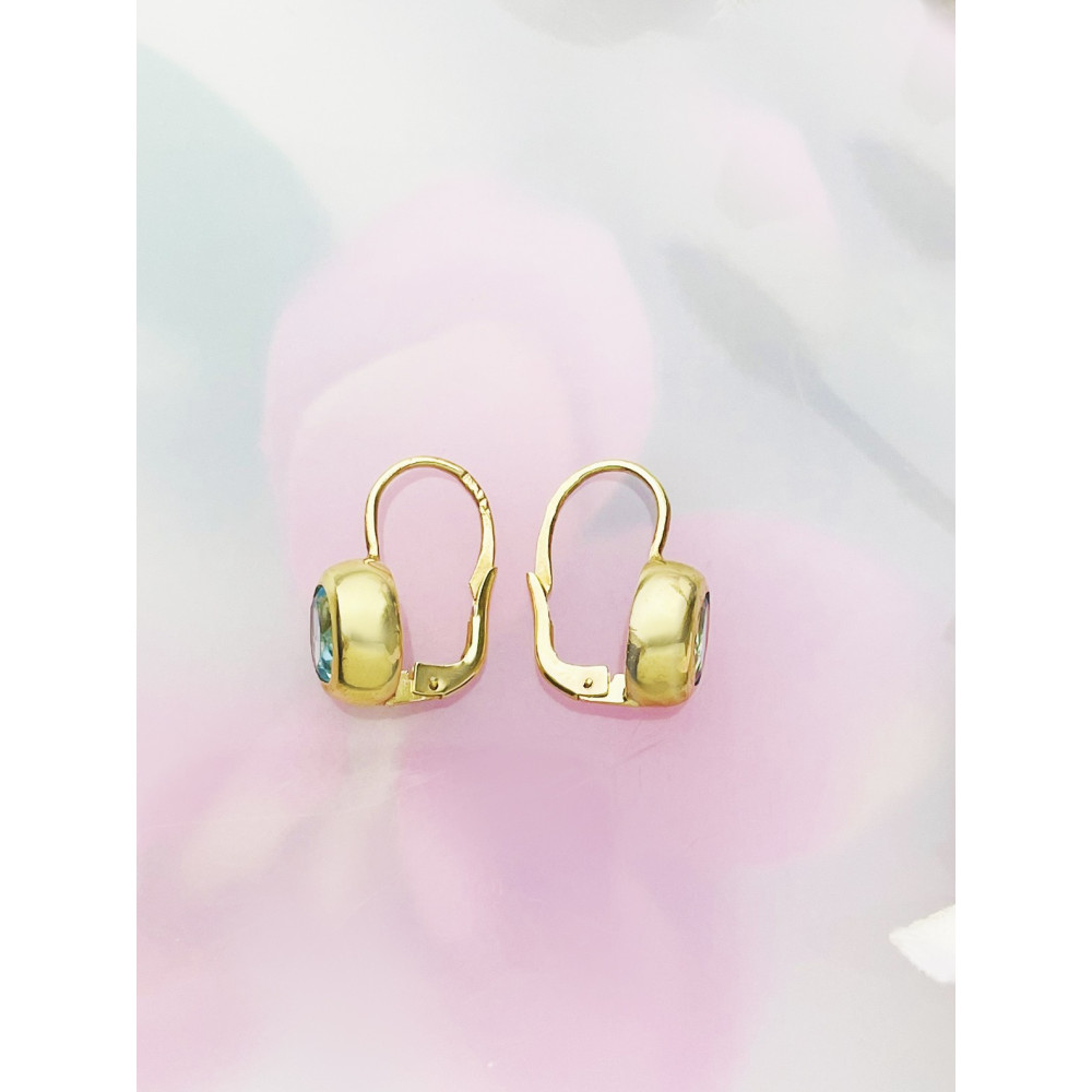 Ohrringe Ohrhänger mit Zirkonia Ohrstecker Ohrschmuck Paar Gelbgold 585er 14KT