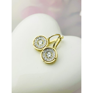 Ohrringe Ohrhänger mit Zirkonia Ohrstecker Ohrschmuck Paar Gelbgold 585er 14KT