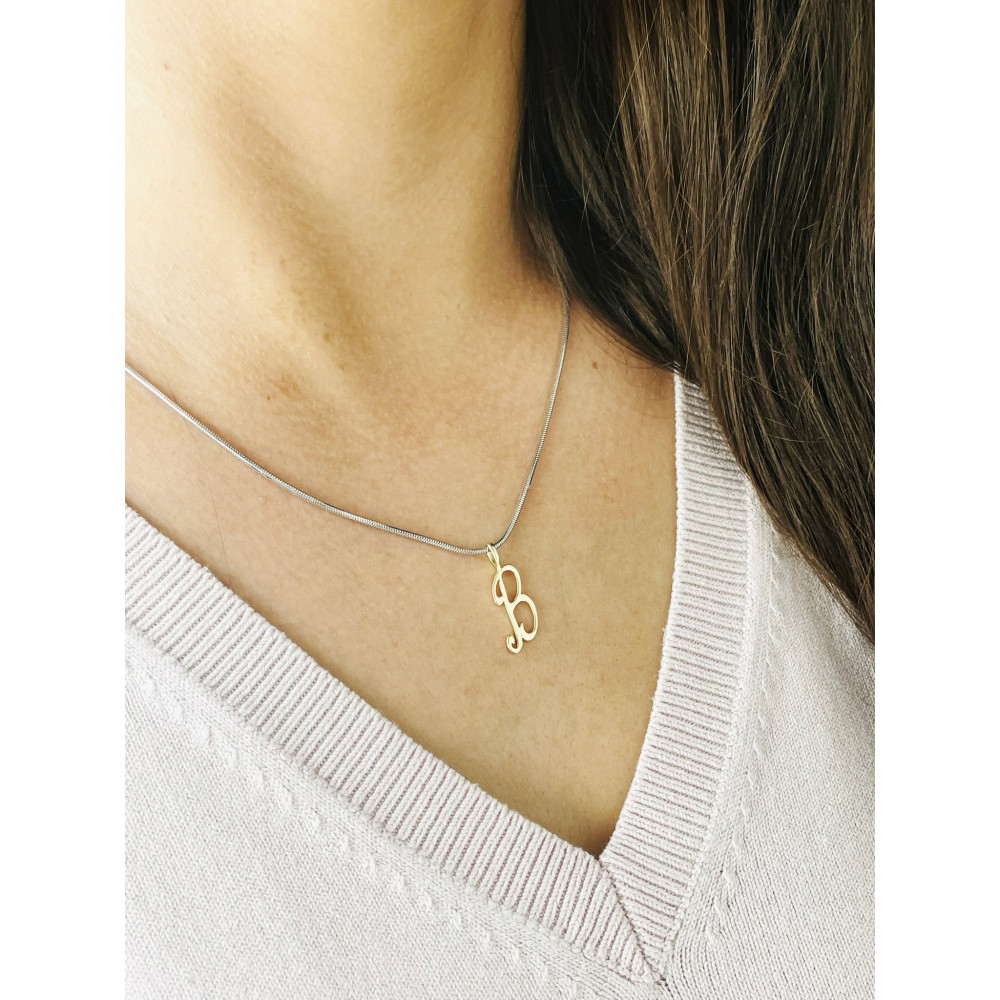 Anhänger Buchstabe B Kettenanhänger Goldanhänger Gelbgold 585er 14KT