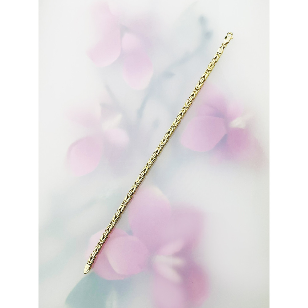 Damen Goldarmband königliches Armband Armkette Gelbgold 14KT 585er