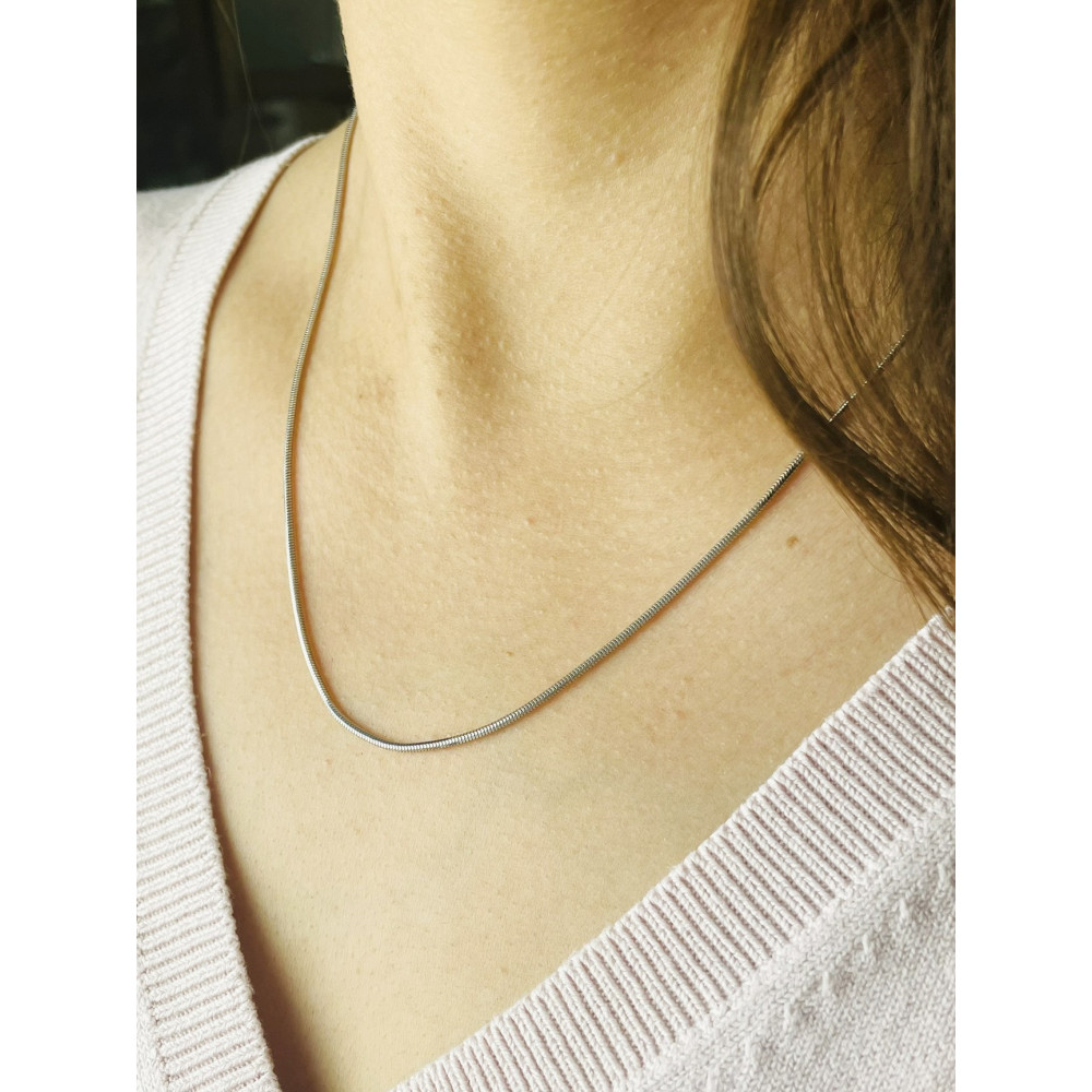 Weißes Gold Halskette Kette Schlangenkette Gold 585er 14KT