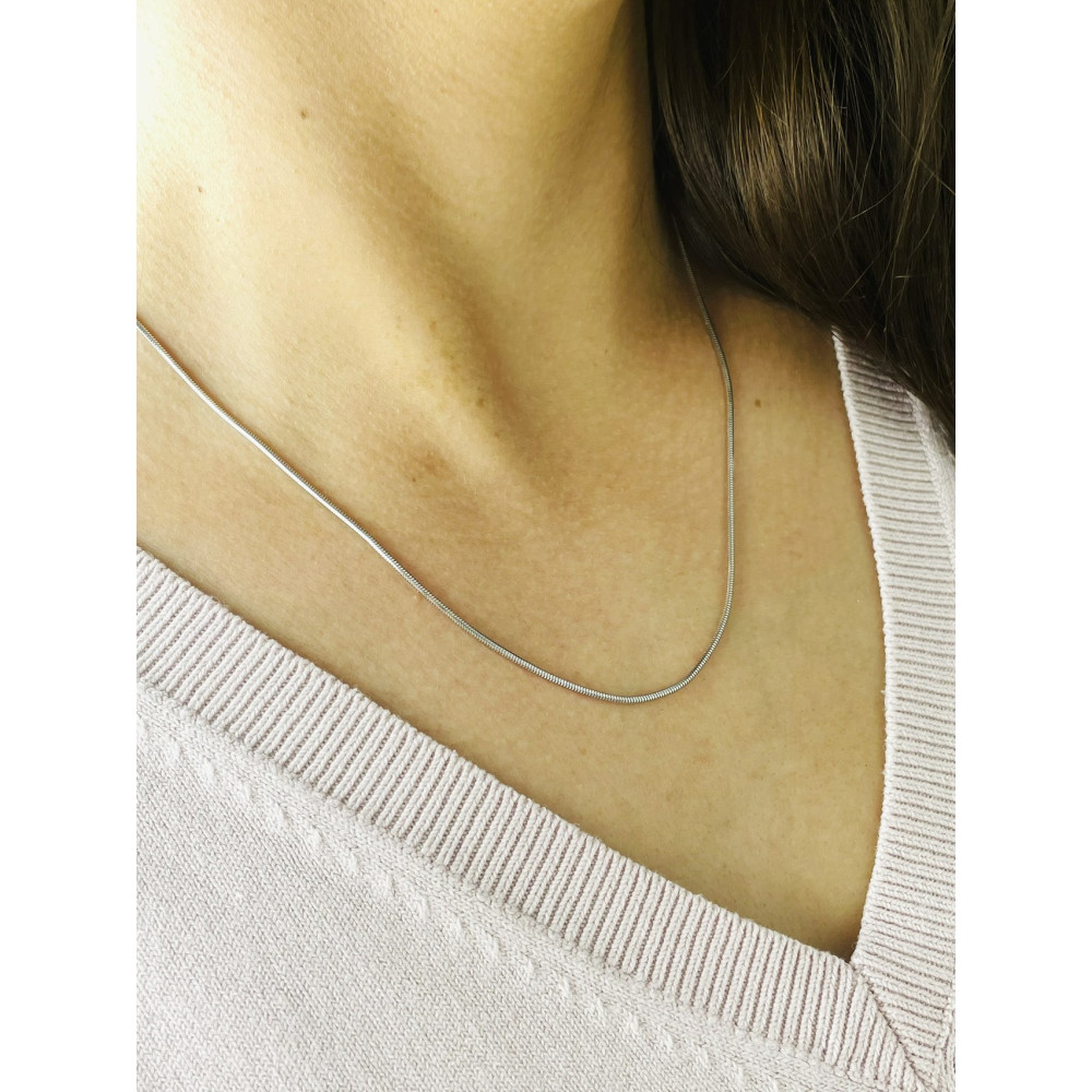 Weißes Gold Halskette Kette Schlangenkette Gold 585er 14KT