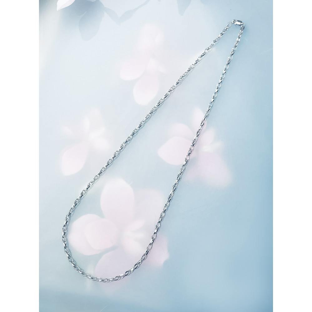 Złoty łańcuszek białe złoto