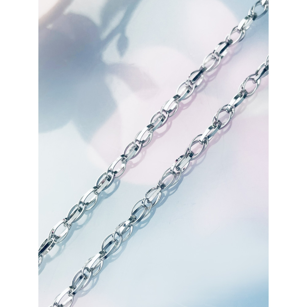 Złoty łańcuszek białe złoto