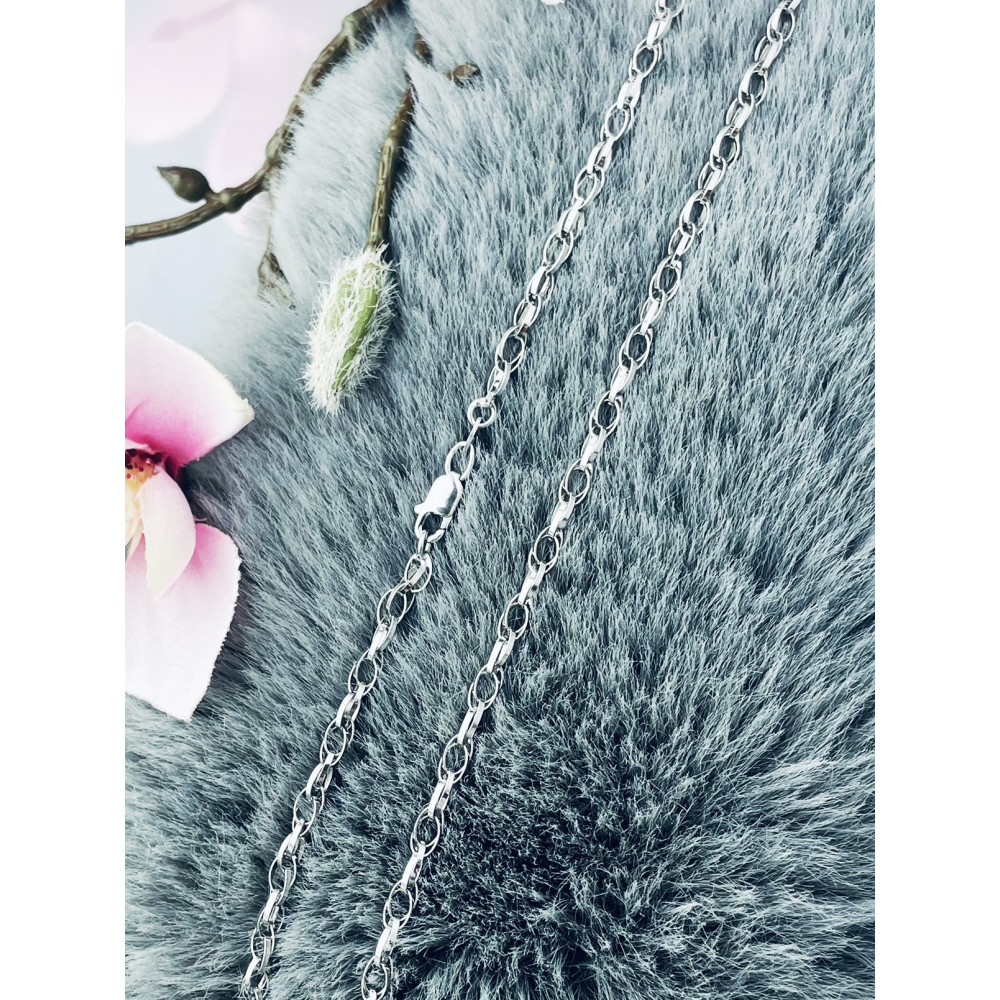 Złoty łańcuszek białe złoto