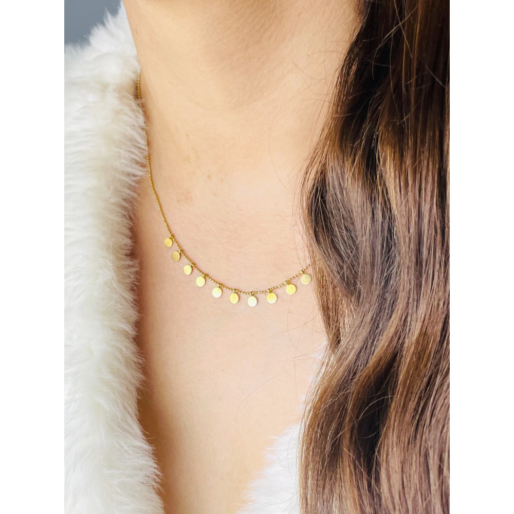 Kreis Halskette goldenes Halsband Gelbgold 333er 8KT