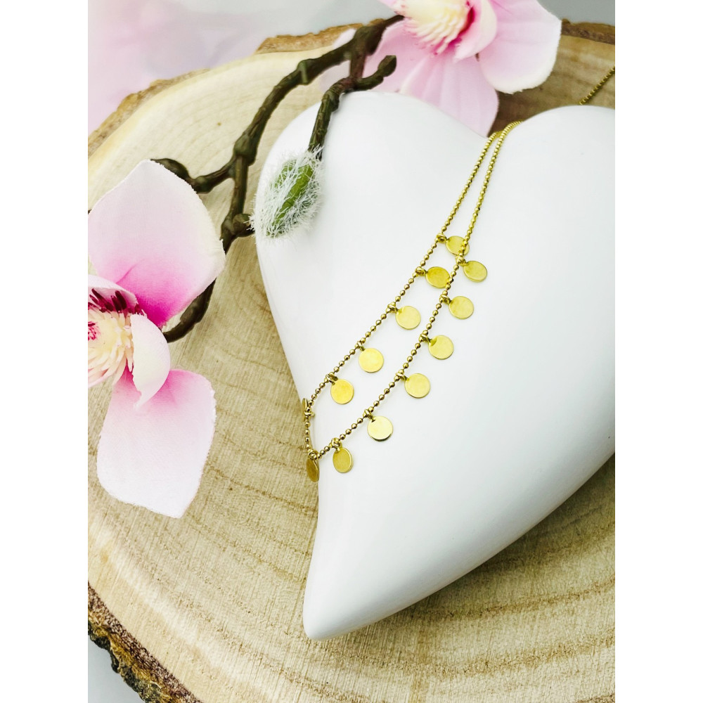 Kreis Halskette goldenes Halsband Gelbgold 333er 8KT